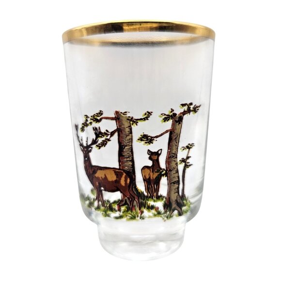 Vintage Ruhrglas Wildlife Shot Glasses Set Of 6 With Gold Rim Wildlife - Picture 11 of 12